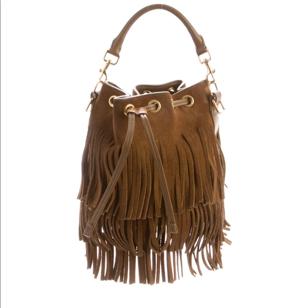 YSL Saint Laurent Suede Bucket Bag